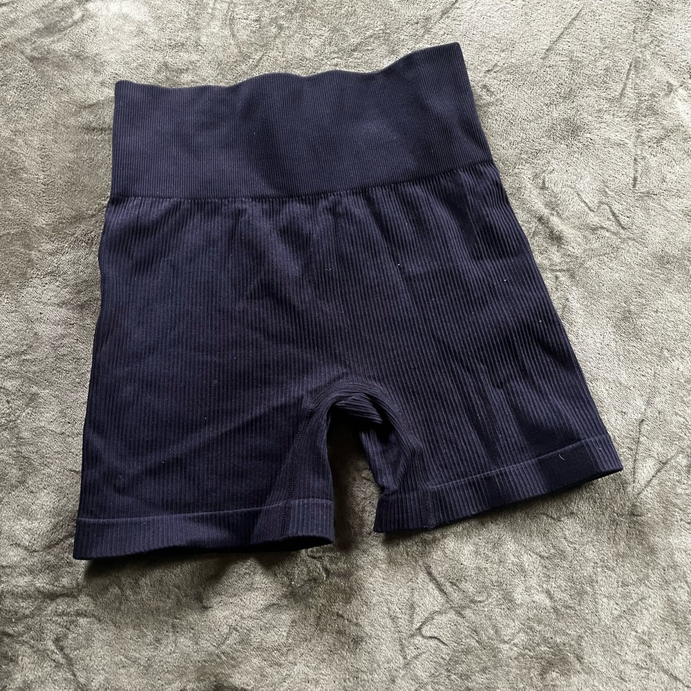 High-Waisted Black Bike Shorts